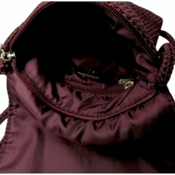 The Sak Maroon Purple Knit Mini Crochet Flap Crossbody Bag - Picture 5 of 6